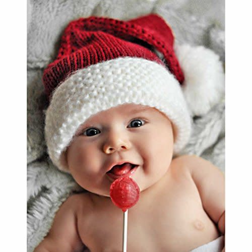 Huggalugs Snowy Santa Baby Toddler or Adult Stocking Hat L Red (Amazon / Amazon)