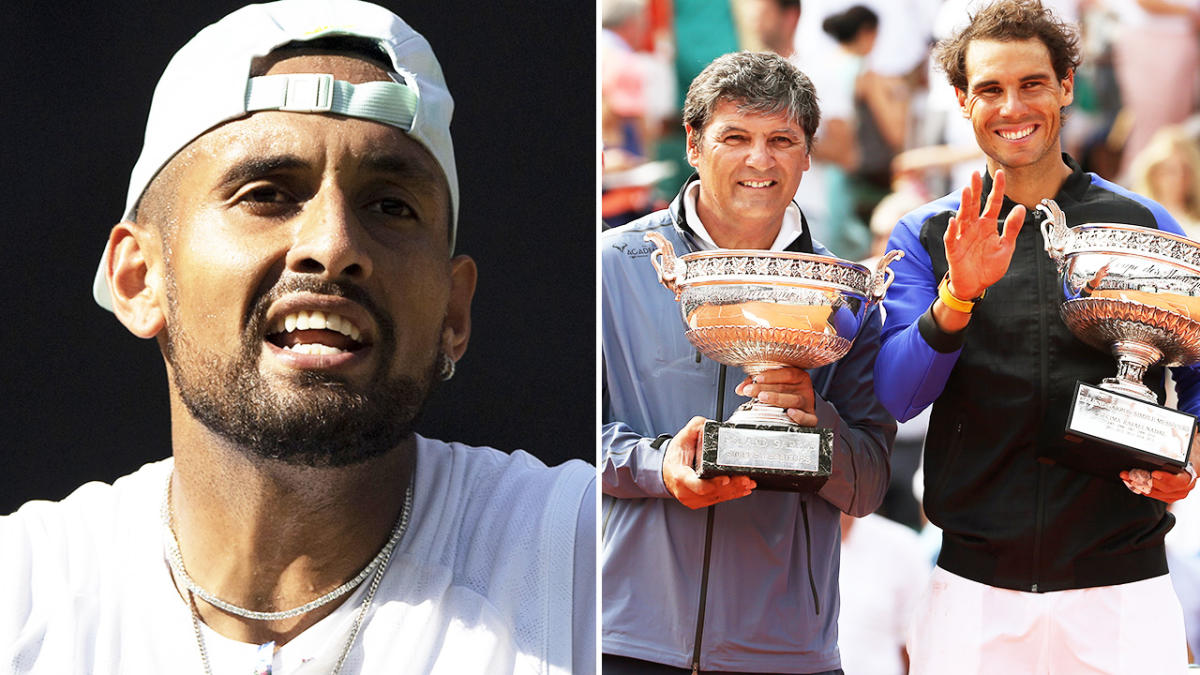 Toni Nadal cava a Nick Kyrgios después de la derrota final