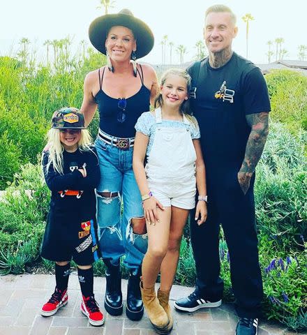 Carey Hart/Instagram Pink and Carey Hart with son Jameson and daughter Willow