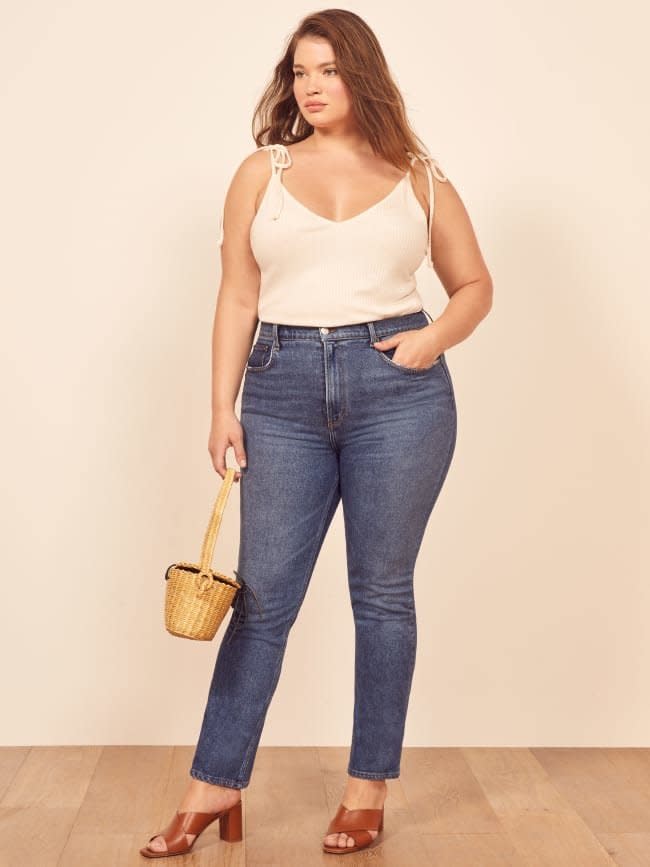 Available in sizes 1X to 3X. <strong><a href="https://fave.co/2WsvErF" target="_blank" rel="noopener noreferrer">Get it at Reformation, $46</a></strong>.