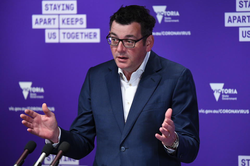 Daniel Andrews has stressed the importance of seeing out the current roadmap. Source: AAP