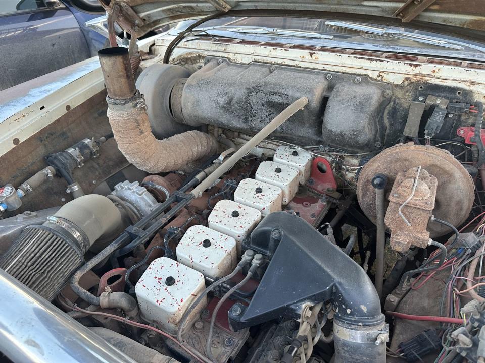 12 valve cummins turbo diesel in a 1958 plymouth