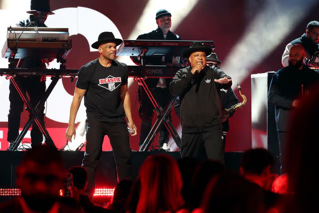 <p>Johnny Nunez/Getty</p> Darryl McDaniels and Joseph Simmons of Run-D.M.C. perform onstage during the 65th GRAMMY Awards at Crypto.com Arena in February 2023