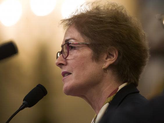 Marie Yovanovitch received a standing ovation following her testimony (AP)