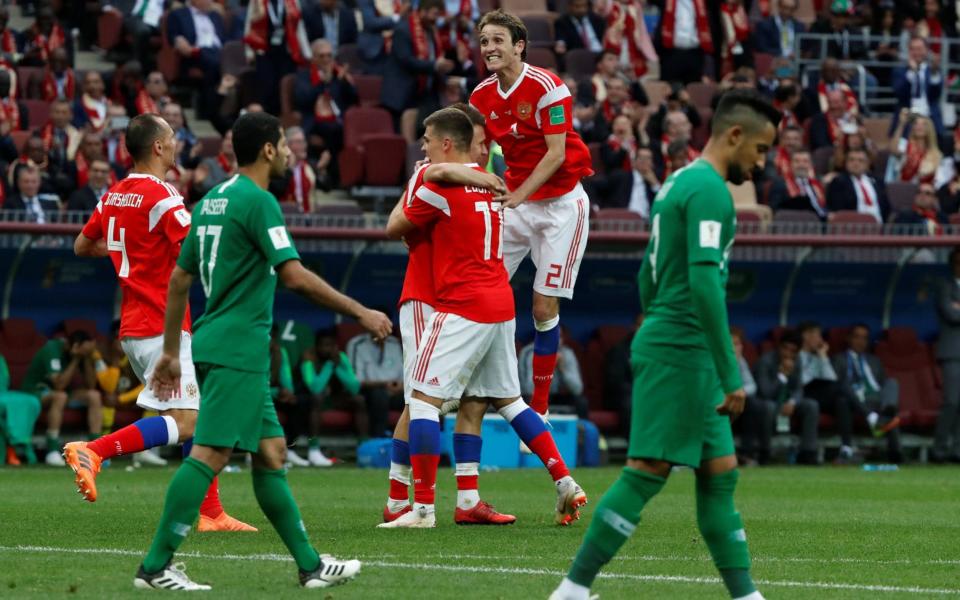 Russia kicked off the World Cup with a 5-0 win over Saudi Arabia - REUTERS