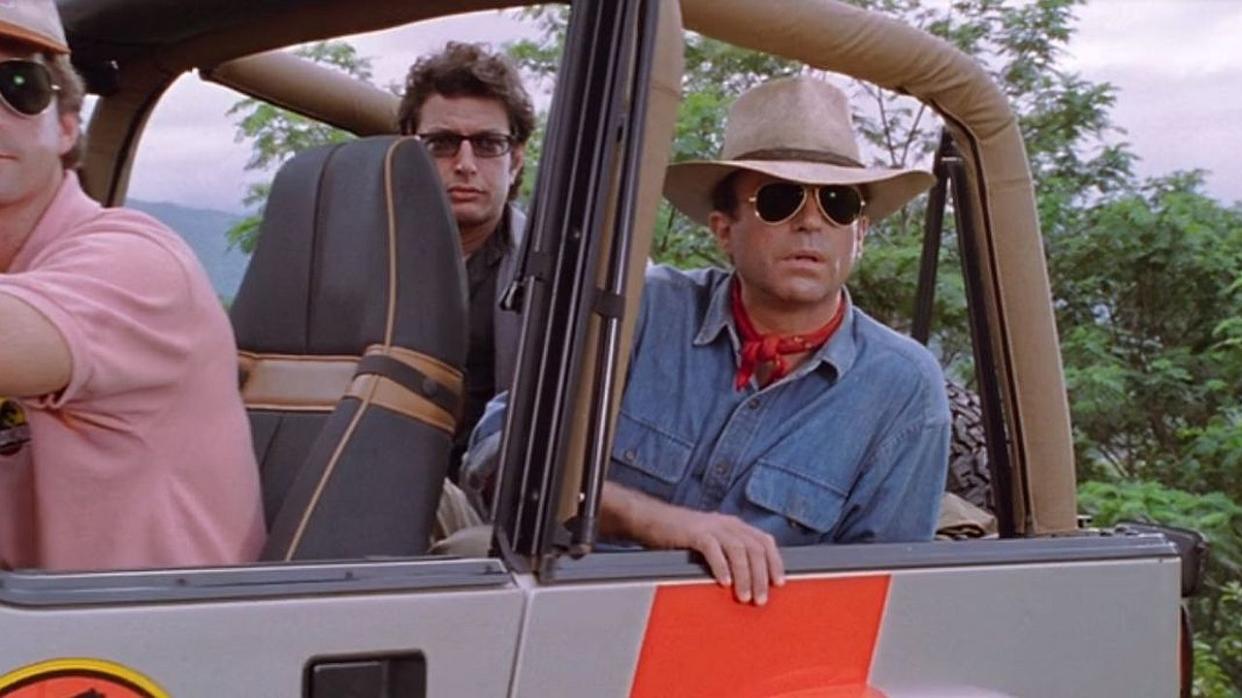  Sam Neill and Jeff Goldblum in Jurassic Park 