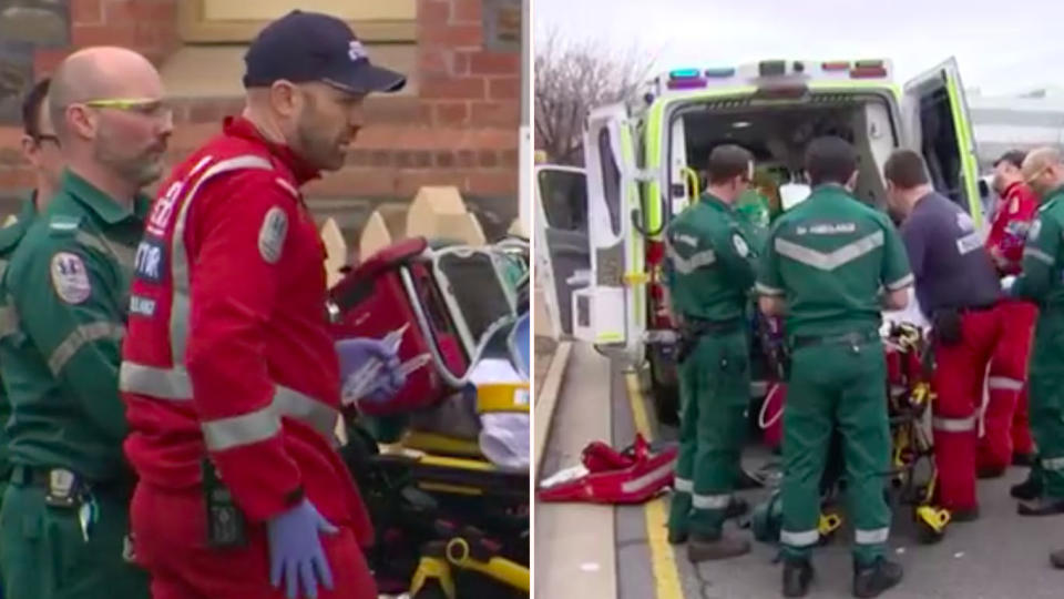 On Wednesday, distressing scenes played out at Sturt Street Community School as paramedics treated the student. Source: 7 News