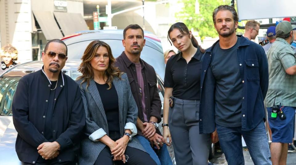 SVU cast on location for season 26