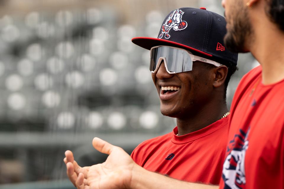 Aug 8, 2023; Bridgewater, NJ; Mets' new minor league prospect Luisangel Acuña is shown at TD Bank Ballpark.