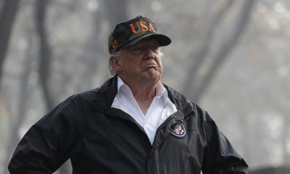 President Donald Trump visits the fire-devastated town of Paradise.