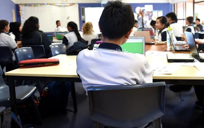 Aussie schoolchildren are falling behind the rest of the world. Picture: AAP