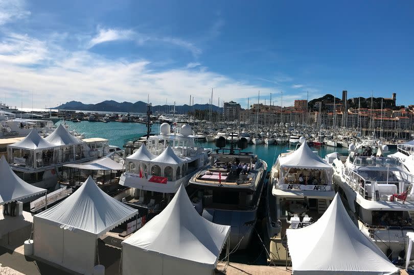 Looking out over the Vieux Port in Cannes, France