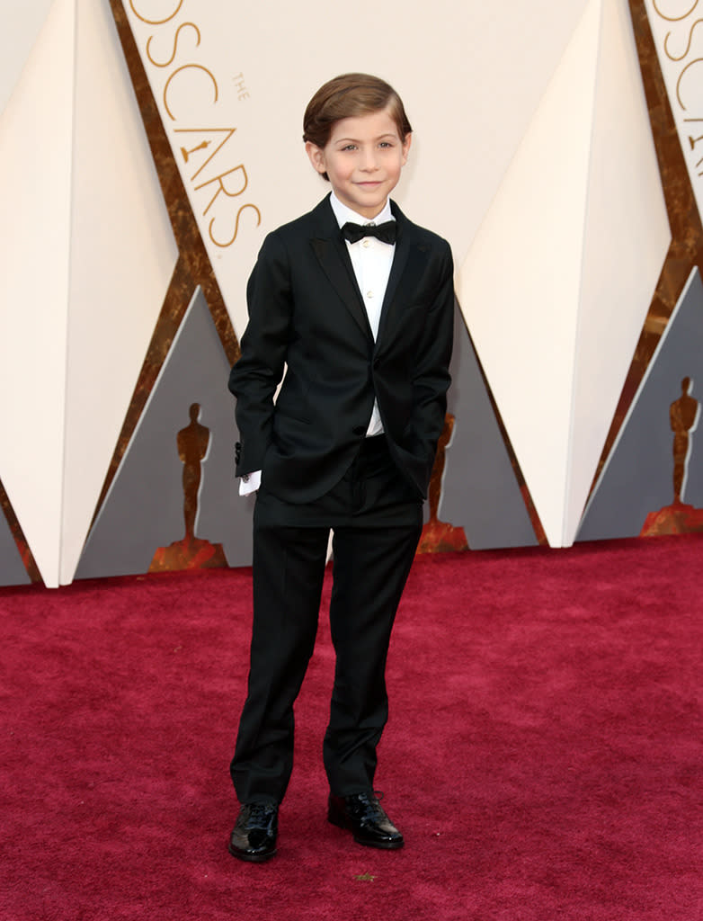 The Room actor Jacob Tremblay attends the 88th Annual Academy Awards at the Dolby Theatre on February 28, 2016, in Hollywood, California.