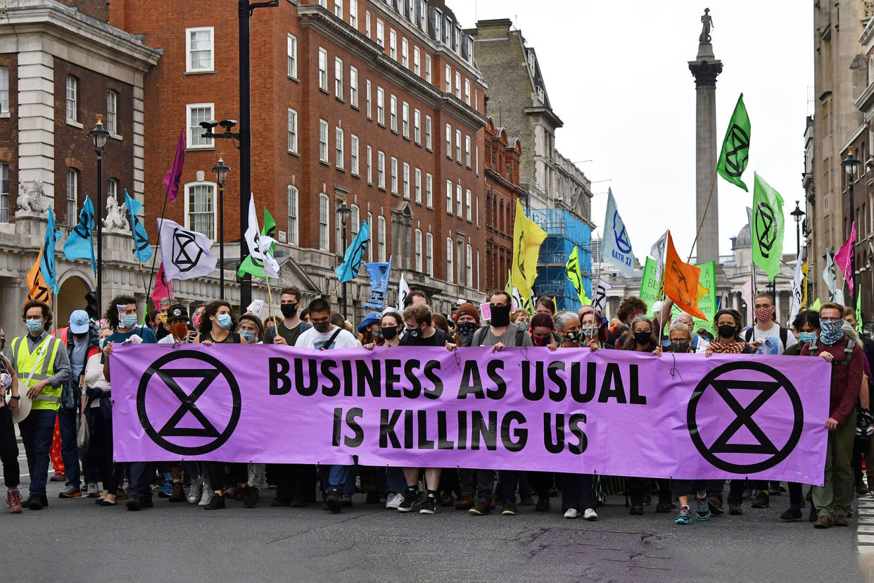 Climate Protest; Business As Usual JUSTIN TALLIS/AFP via Getty Images