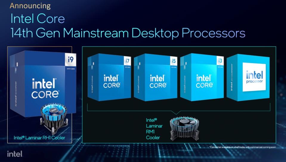 Intel推出新款鎖定主流市場使用的18款第14代Core系列桌機處理器