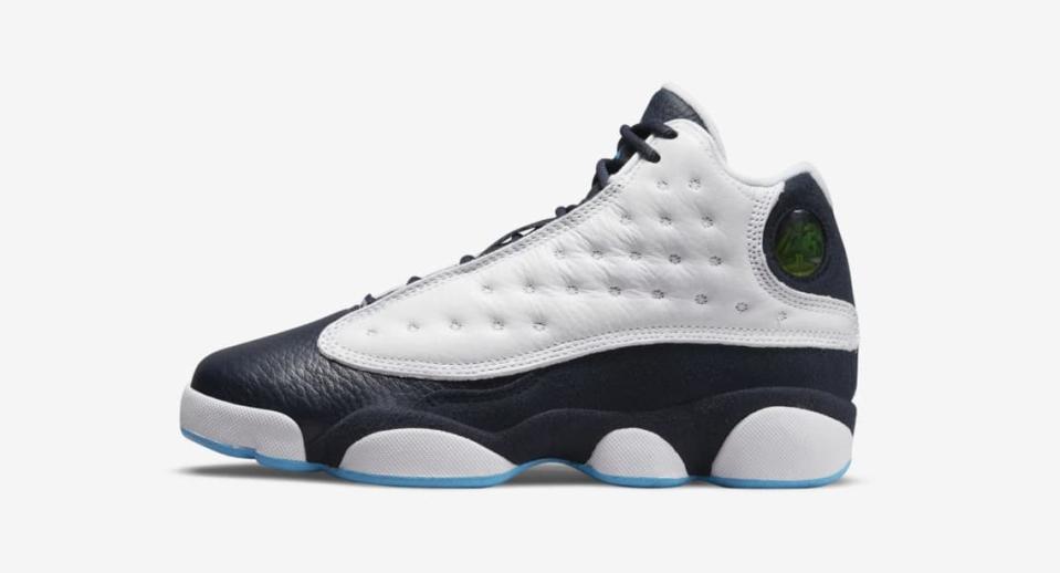 The big kids’ version of the Air Jordan 13 “Obsidian.” - Credit: Courtesy of Nike