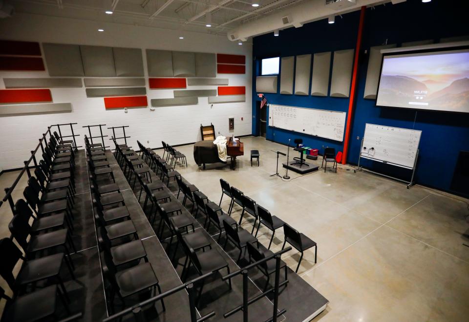 A new choir room is part of the now-complete renovation and expansion of Hillcrest High School, which opened to the public Thursday.