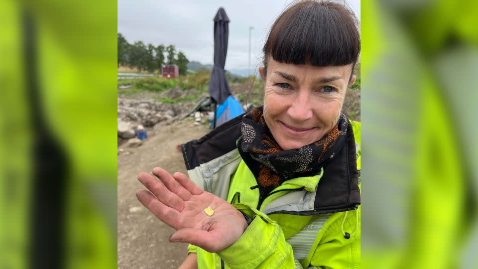A total of 35 gold foil figures have been found at the Hov temple site. The five most recently found were discovered during an excavation led by Kathrine Stene, an archaeologist at the Museum of Cultural History at the University of Oslo. - Nicolai Eckhoff/Kulturhistorisk Museum, Oslo