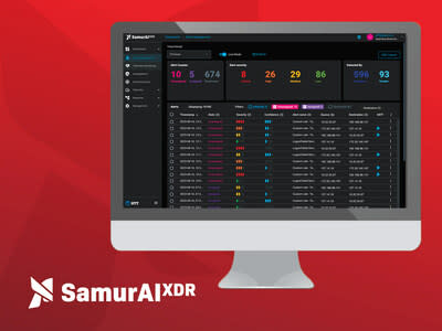 Samurai XDR SaaS interface