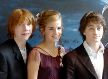 Rupert Grint , Emma Watson and Daniel Radcliffe at the London premiere of Warner Brothers' Harry Potter and the Prisoner of Azkaban