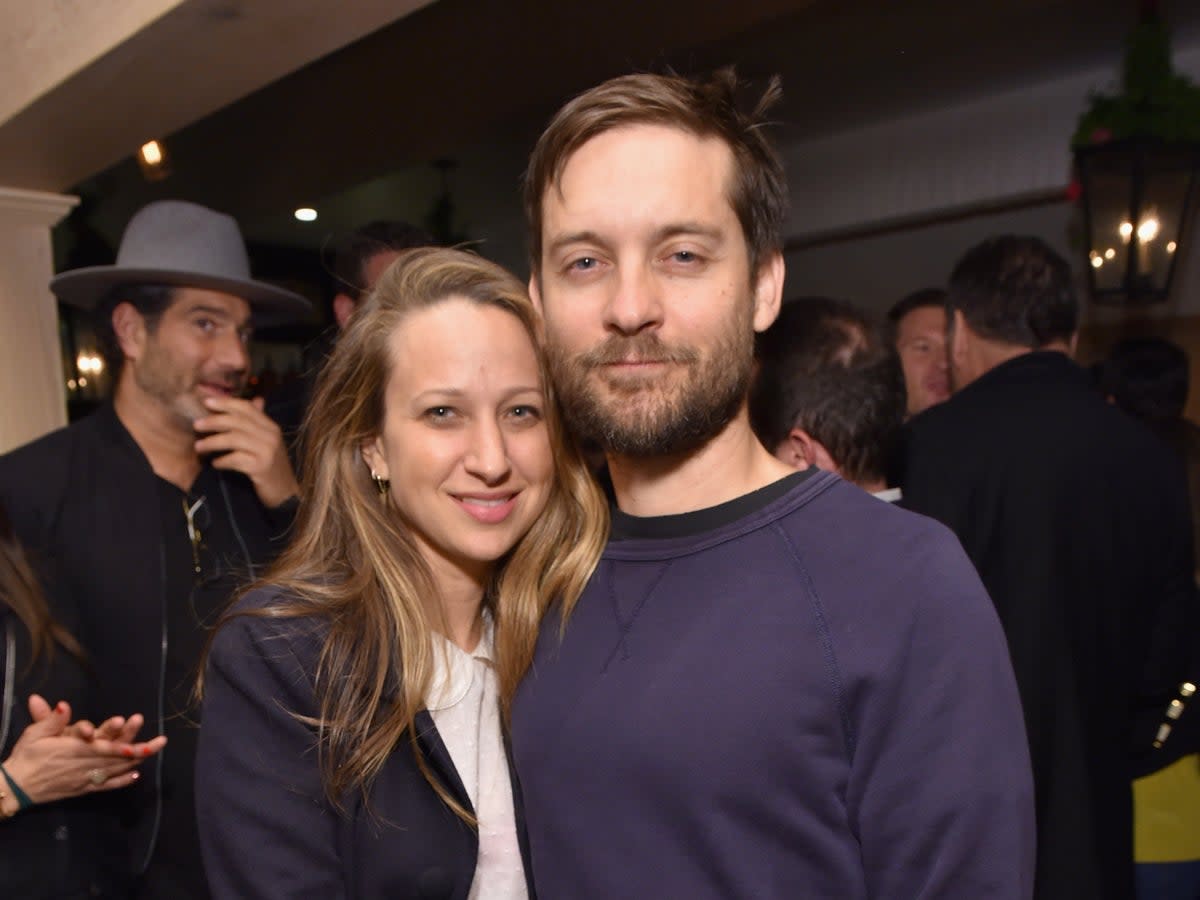 Tobey Maguire with his ex-wife, Jennifer Meyer   (Getty Images)