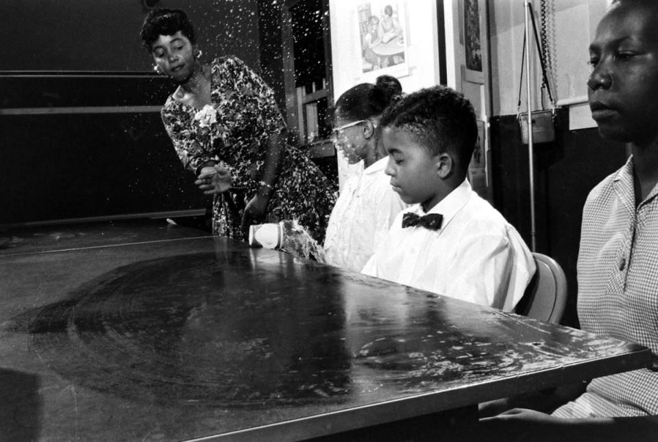 Not originally published in LIFE. Training for sit-in harassment, Petersburg, Va., 1960. (Howard Sochurek—Time & Life Pictures/Getty Images) <br> <br> <a href="http://life.time.com/history/civil-rights-photos-from-sit-ins-and-protest-training-sessions-1960/#1" rel="nofollow noopener" target="_blank" data-ylk="slk:Click here to see the full collection at LIFE.com;elm:context_link;itc:0;sec:content-canvas" class="link ">Click here to see the full collection at LIFE.com</a>