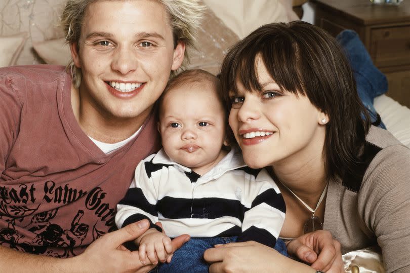Jeff Brazier with Jade Goody and son Bobby