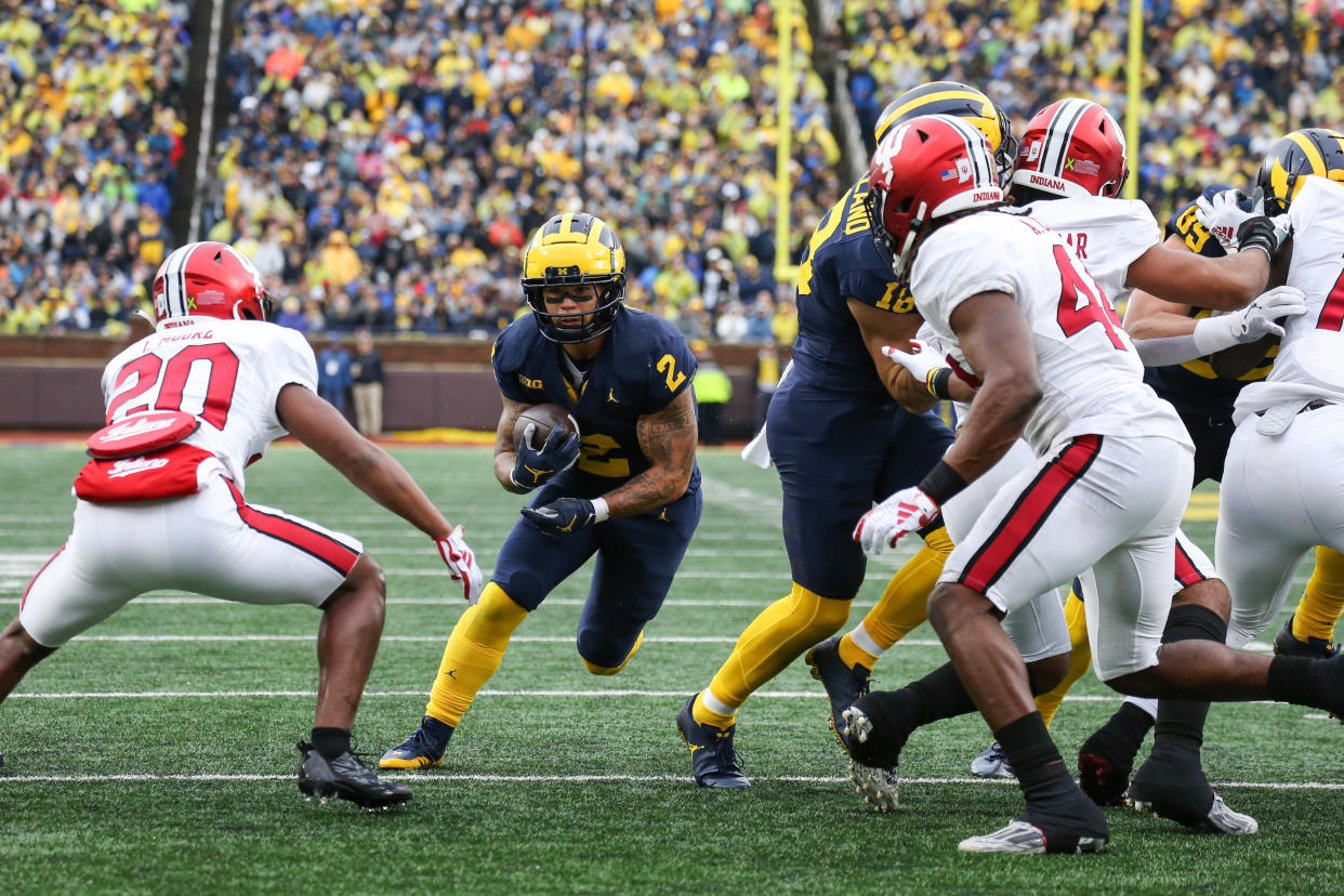 Michigan running back Blake Corum can make an impact in the NFL. (Photo by Scott W. Grau/Icon Sportswire via Getty Images)