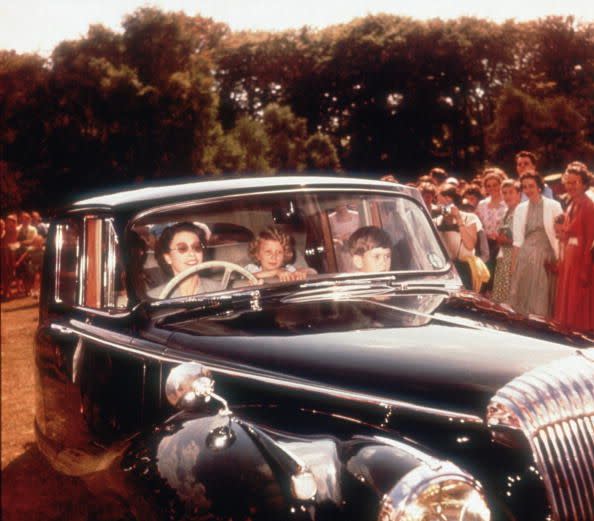 Queen And Children In Daimler
