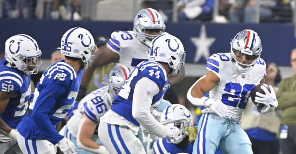 Running back Tony Pollard (R) and the Dallas Cowboys will host the Philadelphia Eagles on Sunday in Arlington, Texas. File Photo by Ian Halperin/UPI