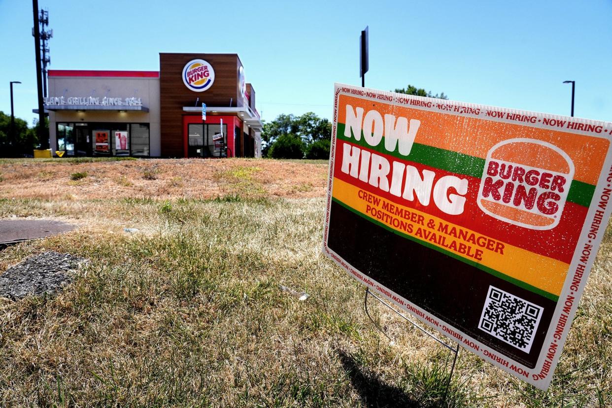 Despite signs of an economic slowdown, Columbus-area companies including this Burger King on West 5th Avenue, are looking for workers.