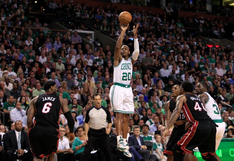 Ray Allen played under Doc Rivers with the Celtics.