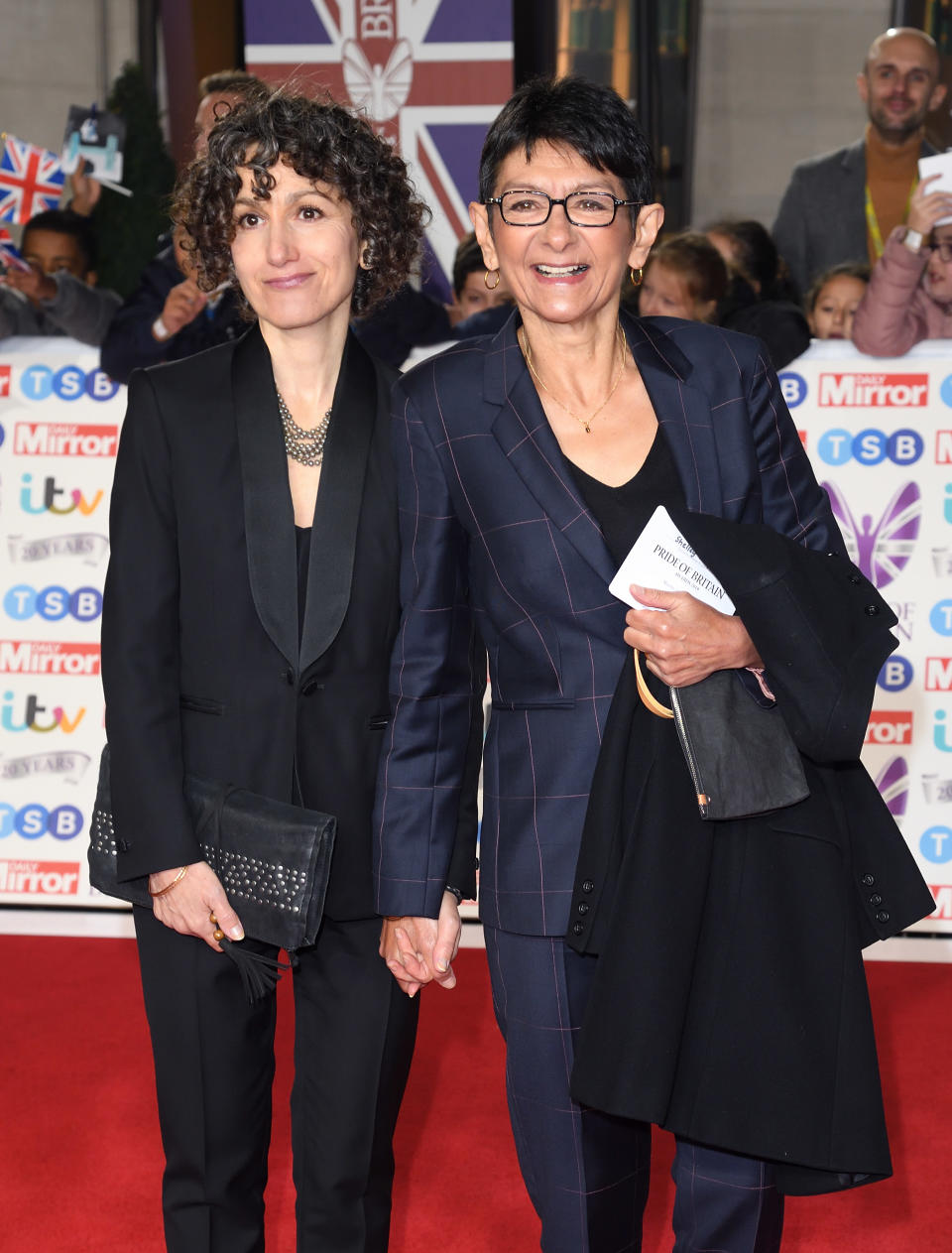 LONDON, ENGLAND - OCTOBER 28: Trilby James and Shelley King attend  the Pride Of Britain Awards 2019 at The Grosvenor House Hotel on October 28, 2019 in London, England. (Photo by Karwai Tang/WireImage)