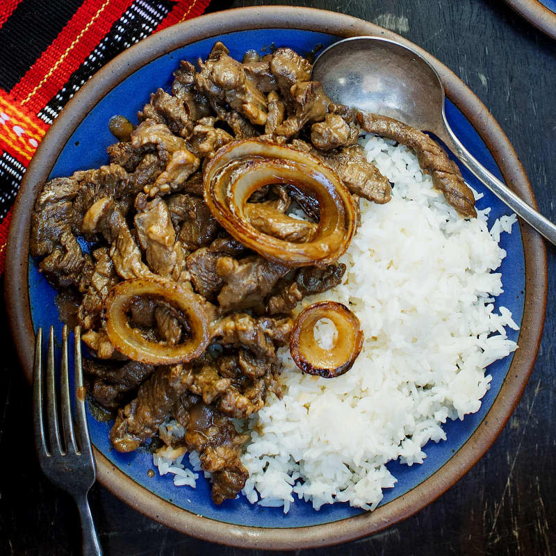 Bistek (Beef Marinated with Calamansi, Soy Sauce, and Onions)