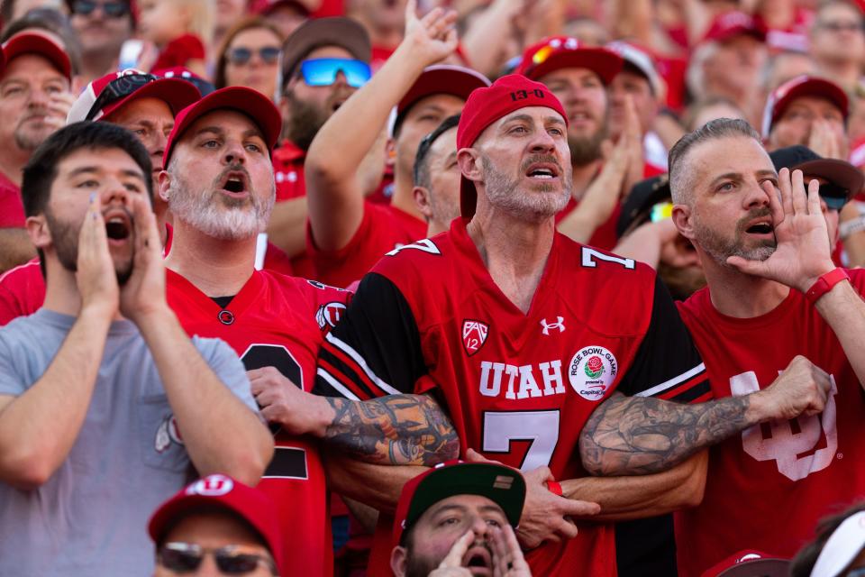 Utah fans during the season opener against Florida at Rice-Eccles Stadium in Salt Lake City on Thursday, Aug. 31, 2023. | Megan Nielsen, Deseret News