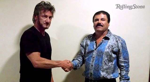 Actor Sean Penn met with El Chapo before the arrest. Source: Rolling Stone