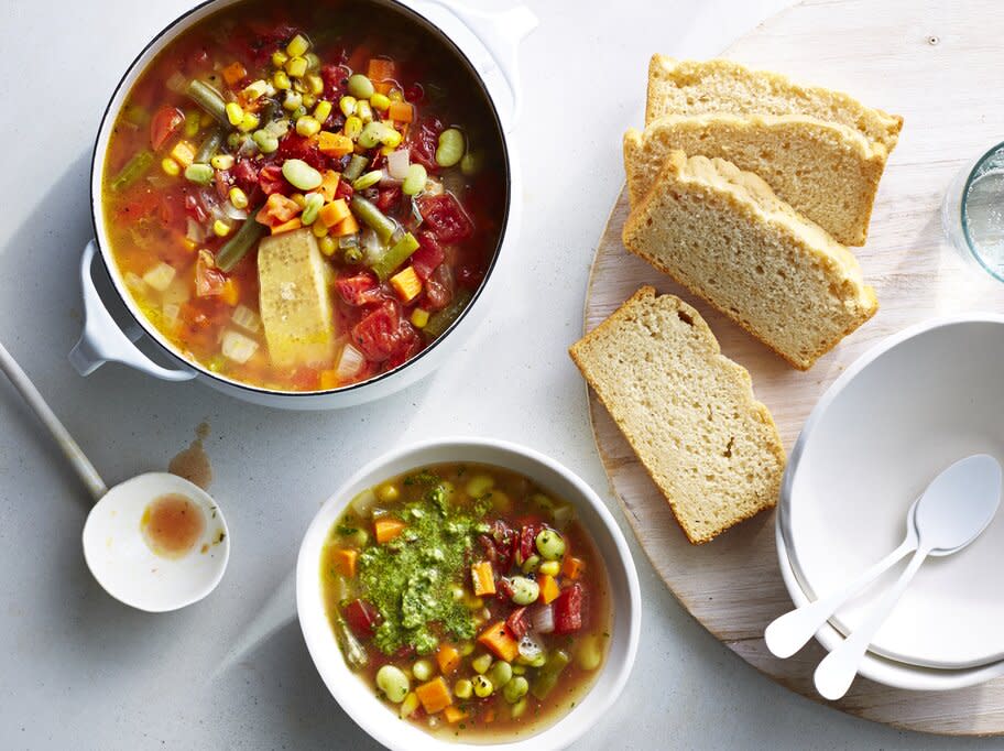 Vegetable Soup with Beer Bread