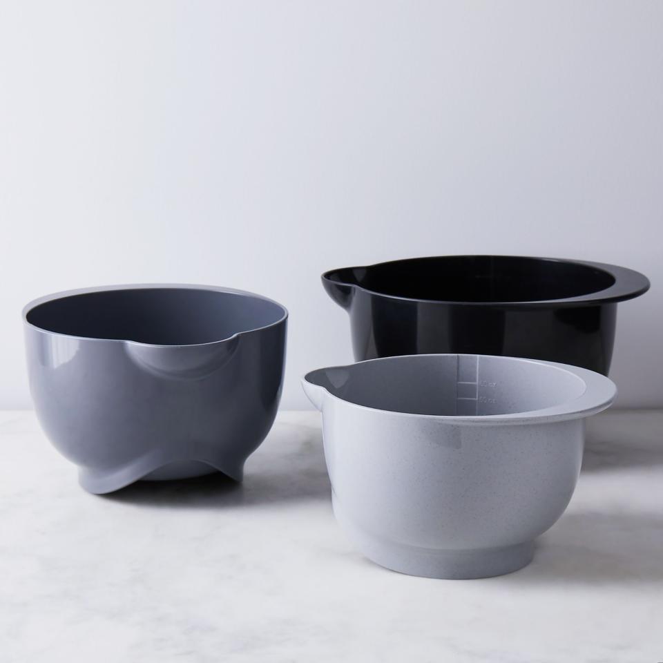 8) Biodegradable Tilted Nested Mixing Bowls