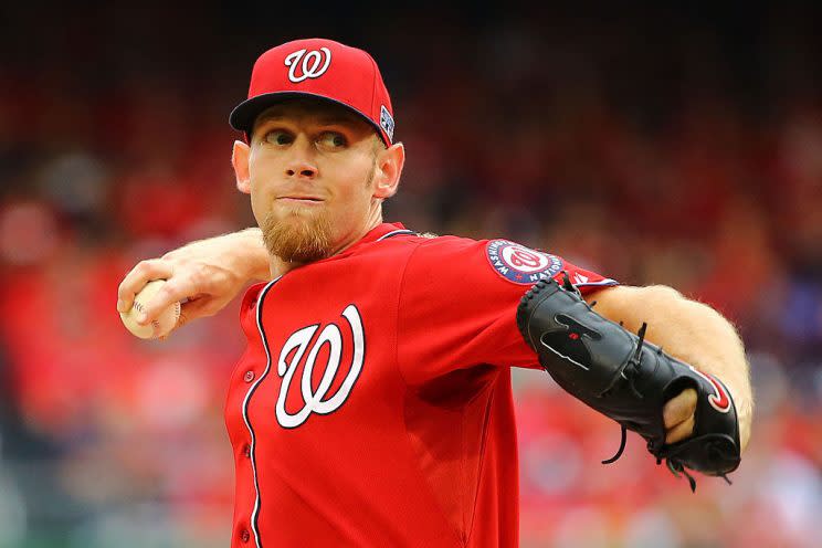 Stephen Strasburg reamins hyped (Getty Images)