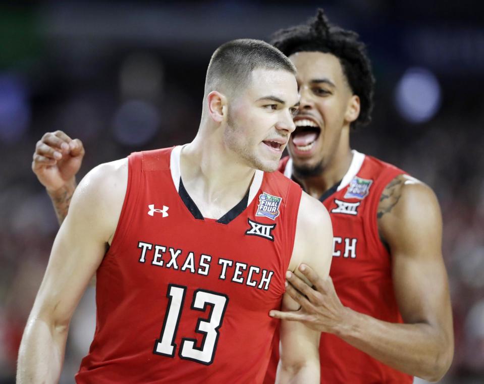 Former Texas Tech players Matt Mooney (13) and Kyler Edwards are back in Lubbock to play with the Air Raiders in the Lubbock Regional of The Basketball Tournament starting Wednesday.