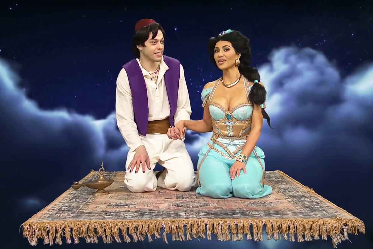 Kardashian West played Jasmine opposite cast member Pete Davidson's Aladdin