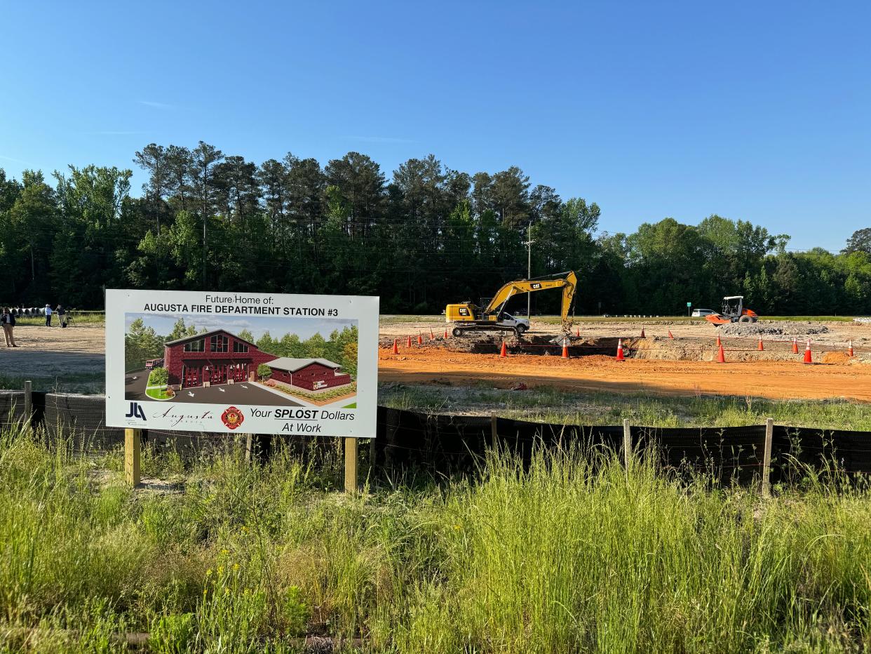 Augusta officials gathered Wednesday morning for the groundbreaking of Fire Station 3.