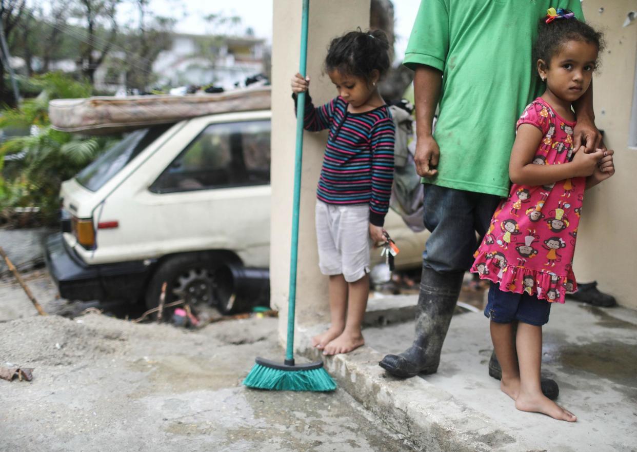 Three-quarters of the island is still without power - a month after the storm struck: Getty