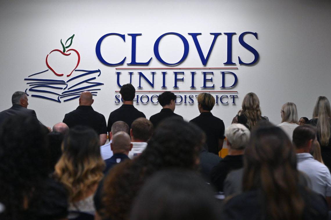 Students and coaches are recognized for achievements at the Clovis Unified School District board meeting Wednesday, April 3, 2024 in Clovis.