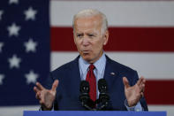 Democratic presidential candidate former Vice President Joe Biden speaks during a community event, Wednesday, Oct. 16, 2019, in Davenport, Iowa. (AP Photo/Charlie Neibergall)