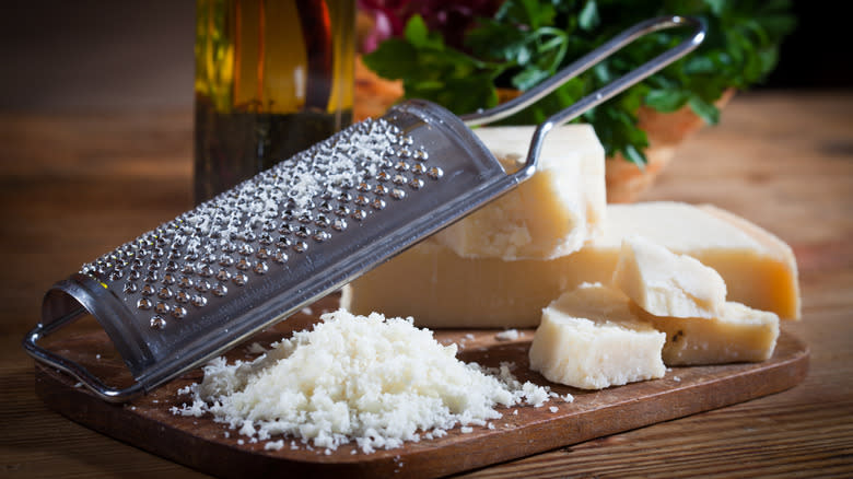 parmesan cheese with grater