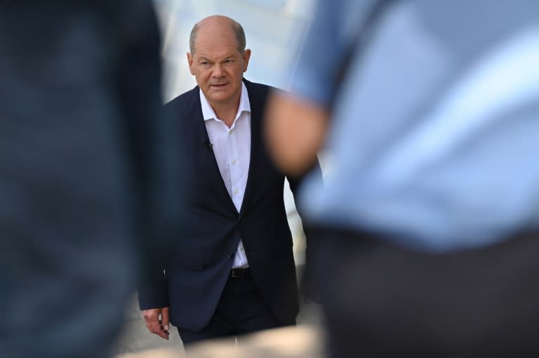 Bundeskanzler Olaf Scholz (SPD) hat sich besorgt angesichts eines möglichen Wahlerfolges der Rechtspopulisten in Frankreich geäußert. "Ich mache mir Sorgen wegen der Wahlen in Frankreich", sagte Scholz im ARD-Sommerinterview. (RALF HIRSCHBERGER)