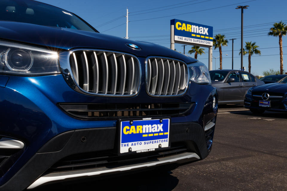 Las Vegas - Circa June 2019: CarMax Auto Dealership. CarMax is the largest used and pre-owned car retailer in the US IV