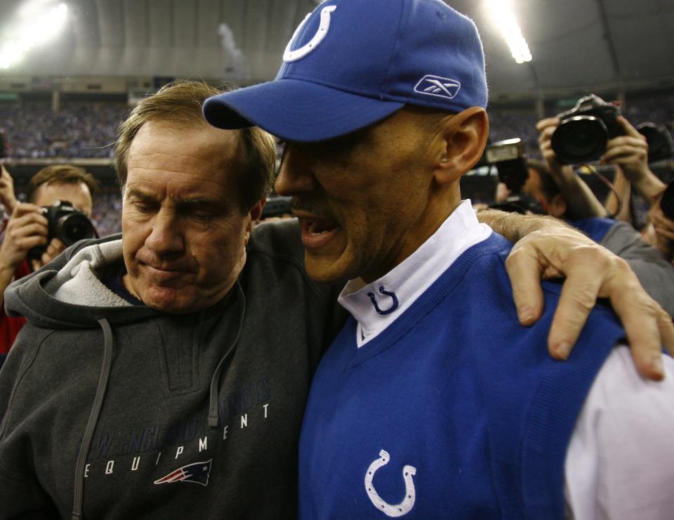Tony Dungy finally got the best of the Patriots in 2007 in the AFC title game. (Getty Images) 
