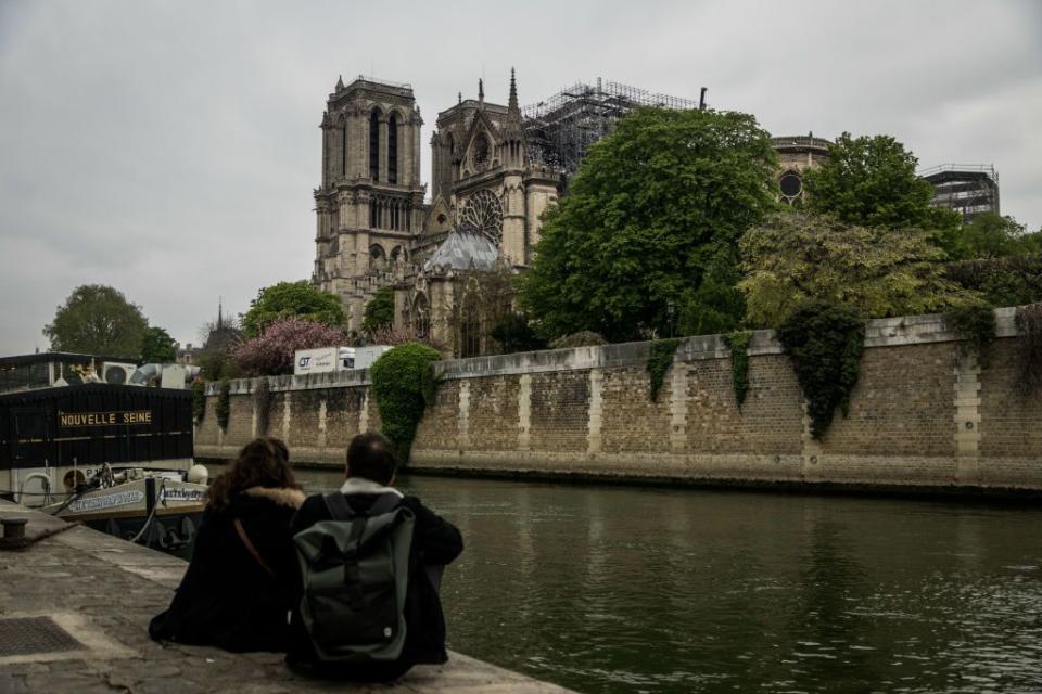The Notre Dame Cathedral after the fire